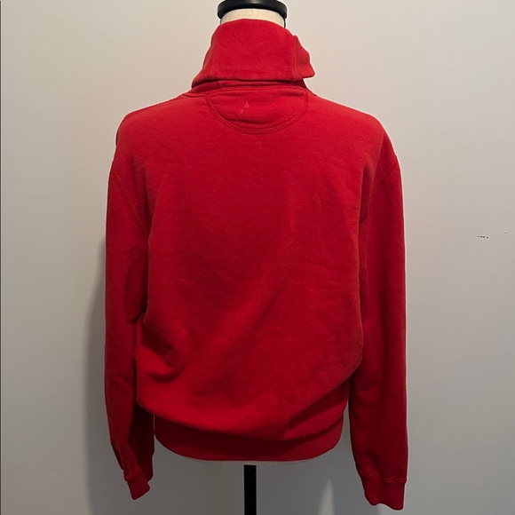 Red Polo Ralph Lauren Button-Up Zip High Neck Turtleneck Pullover Sweater - Picture 5 of 8